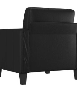 Poltrona Nera 60 Cm In Similpelle