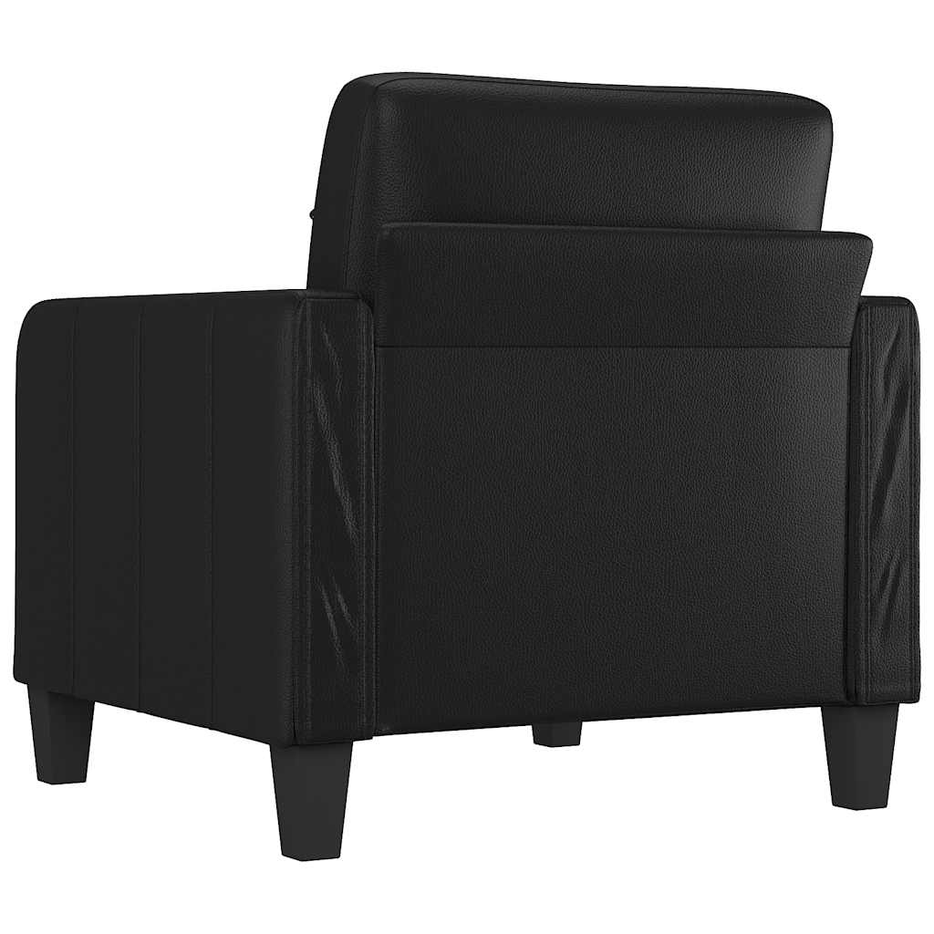 Poltrona Nera 60 Cm In Similpelle