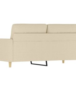 Divano A 2 Posti Crema 140 Cm In Tessuto