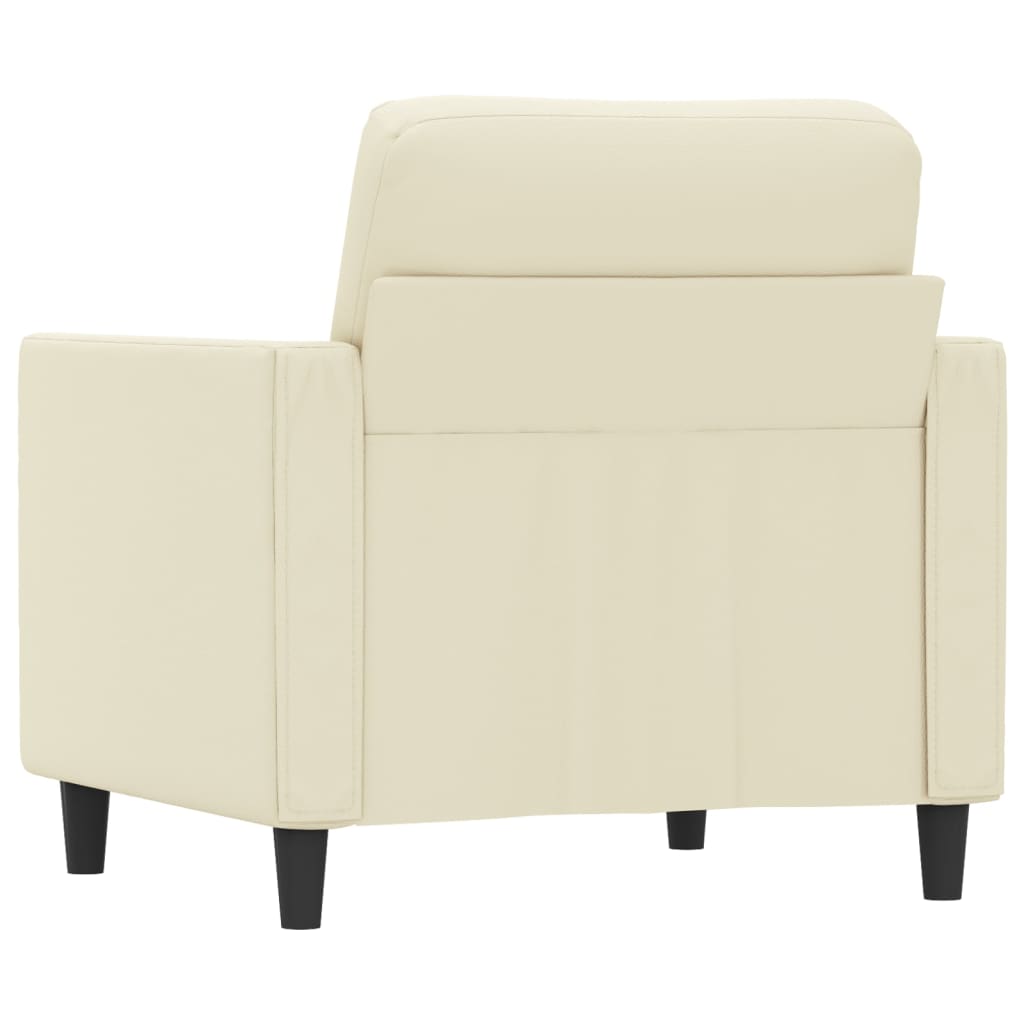 Poltrona Crema 60 Cm In Similpelle - Image 3