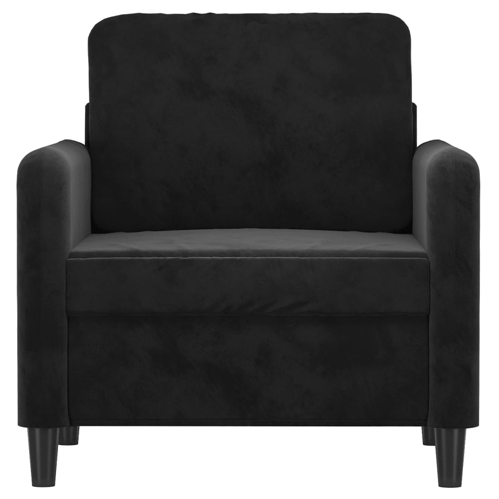 Poltrona Nero 60 Cm Velluto - Image 6