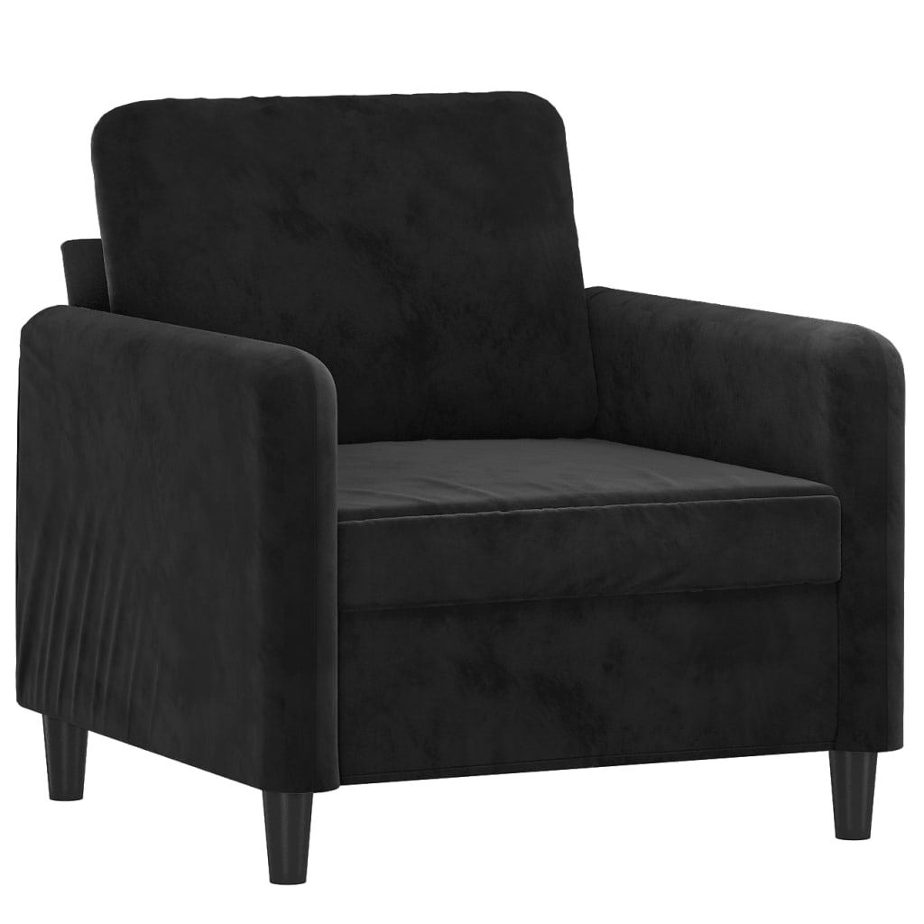 Poltrona Nero 60 Cm Velluto - Image 4