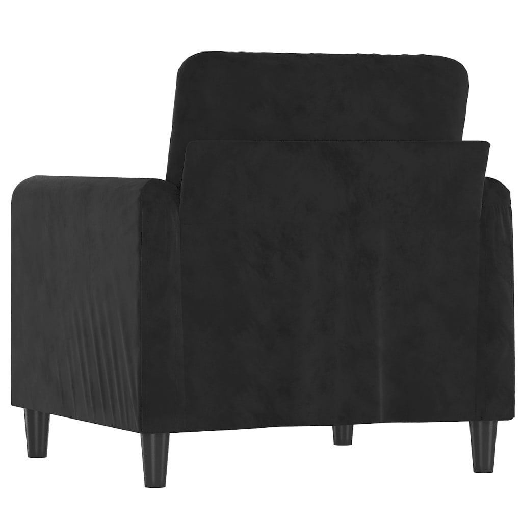 Poltrona Nero 60 Cm Velluto - Image 3