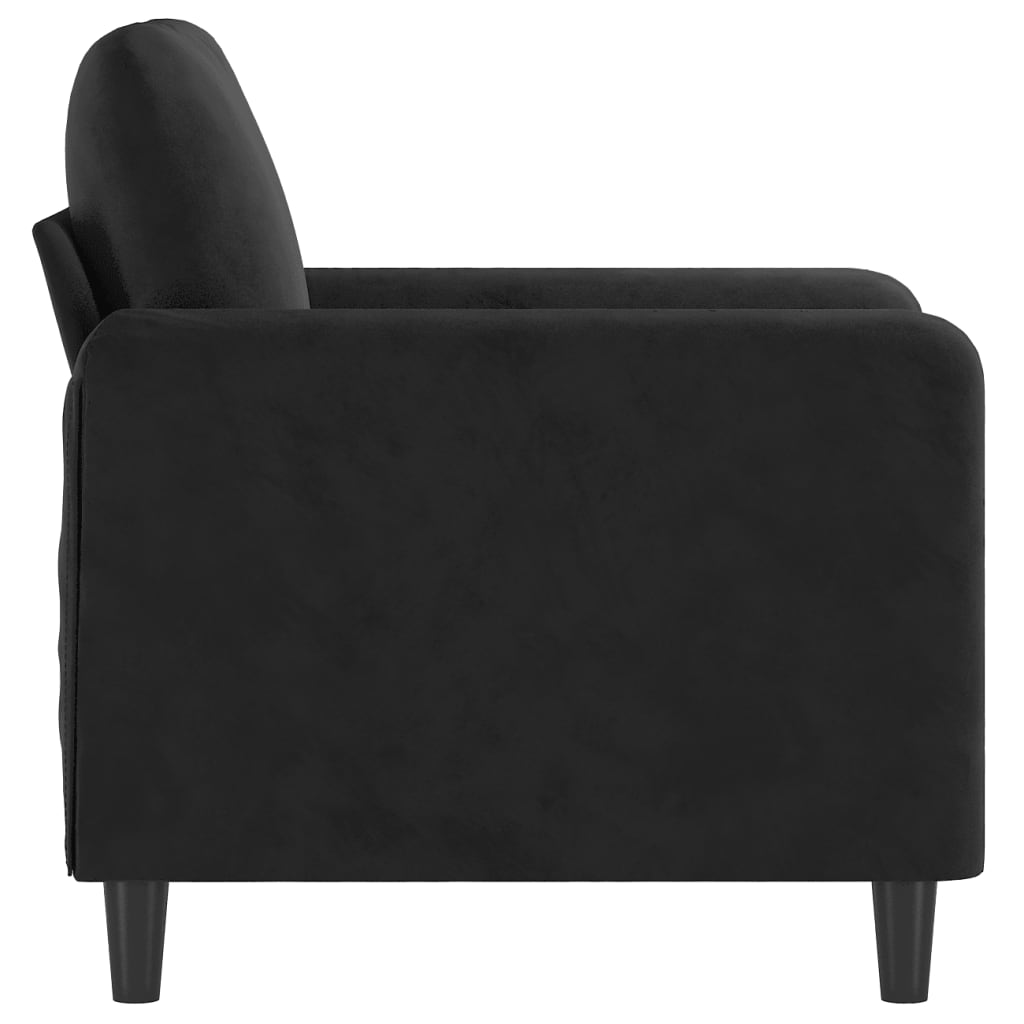 Poltrona Nero 60 Cm Velluto - Image 5