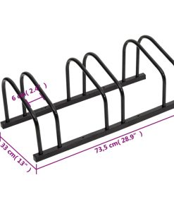 Portabici Per 3 Biciclette Acciaio Nero