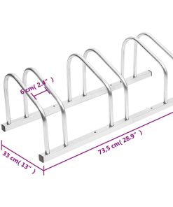 Portabici Per 3 Biciclette Acciaio Zincato