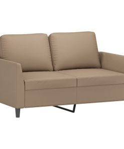 Divano A 2 Posti Cappuccino 140 Cm In Similpelle