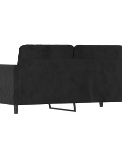 Divano A 2 Posti Nero 140 Cm In Velluto