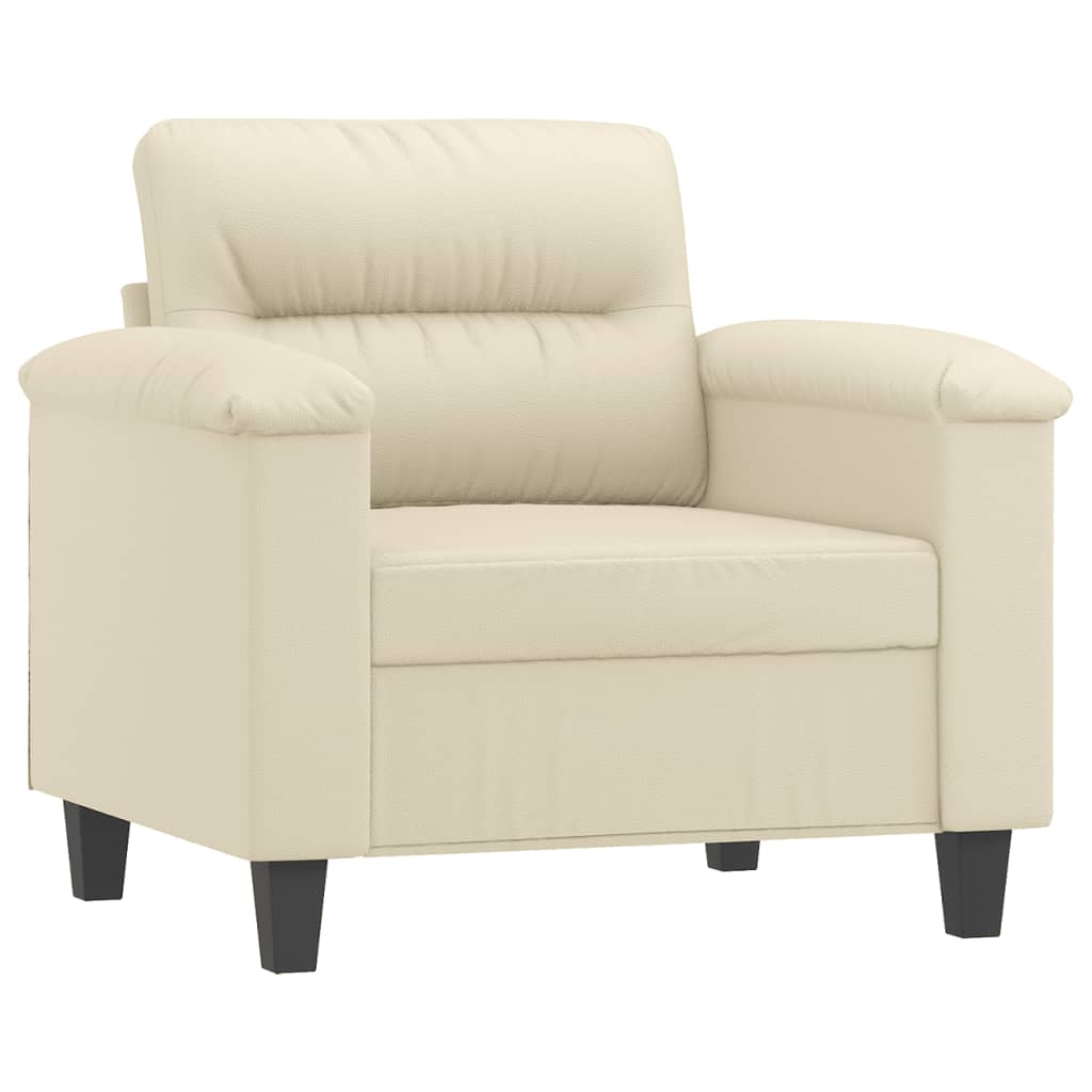 Poltrona Crema 60 Cm In Similpelle - Image 4