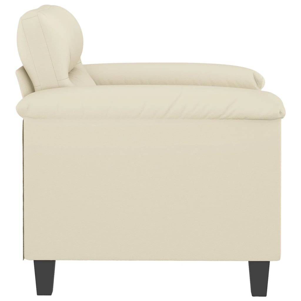 Poltrona Crema 60 Cm In Similpelle - Image 2