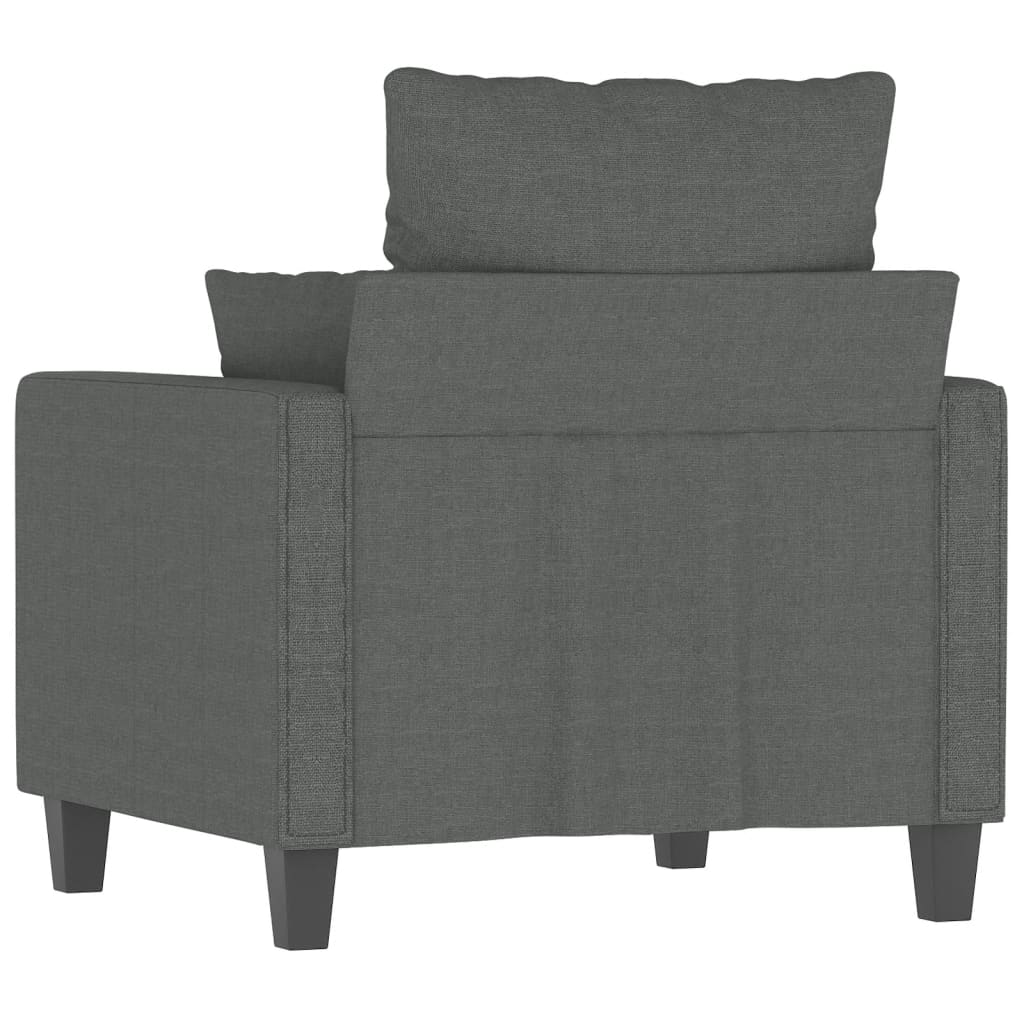 Poltrona Grigio Scuro 60 Cm In Tessuto