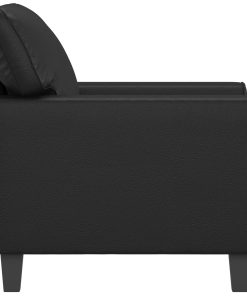Poltrona Nera 60 Cm In Similpelle