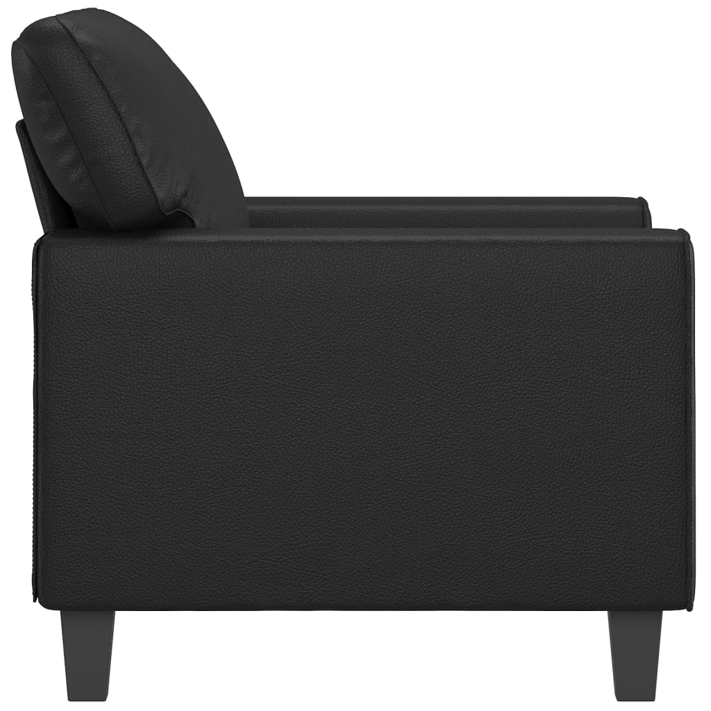 Poltrona Nera 60 Cm In Similpelle