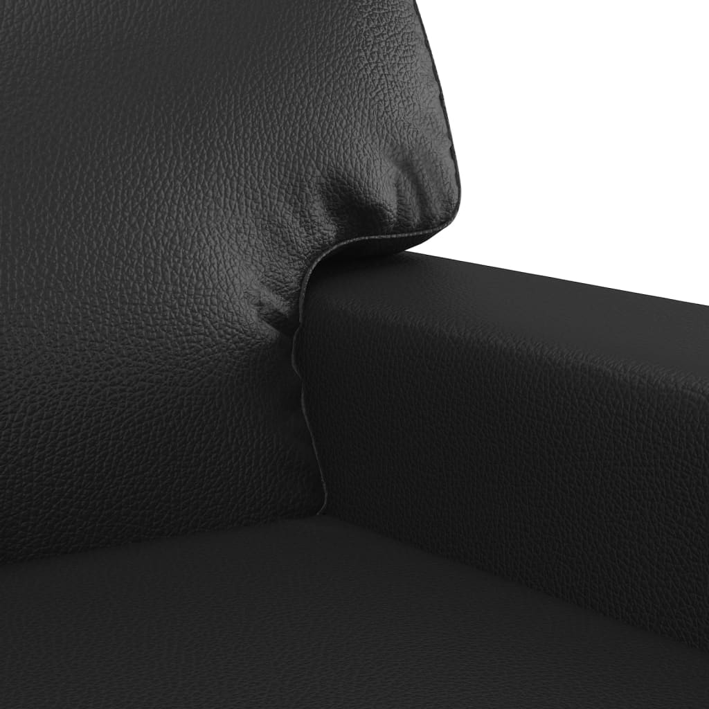 Poltrona Nera 60 Cm In Similpelle - Image 5