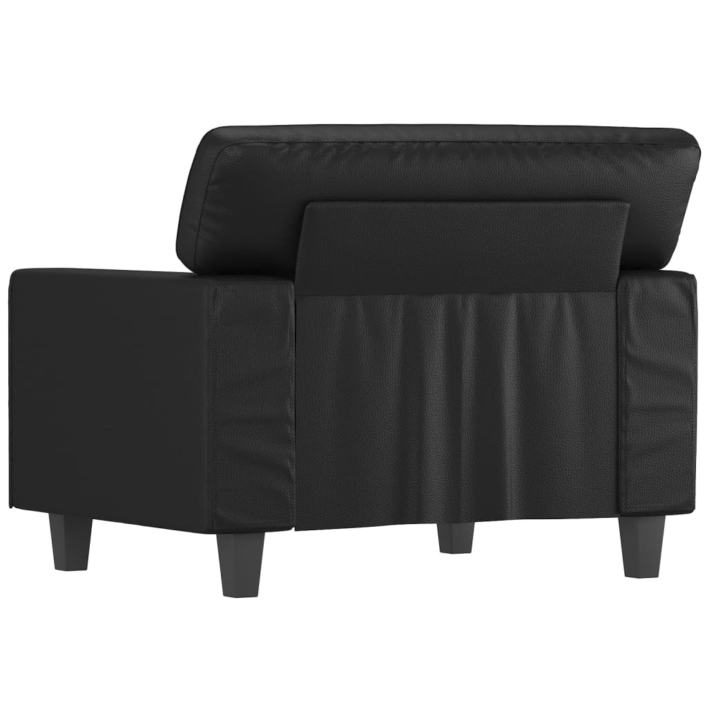 Poltrona Nera 60 Cm In Similpelle - Image 6