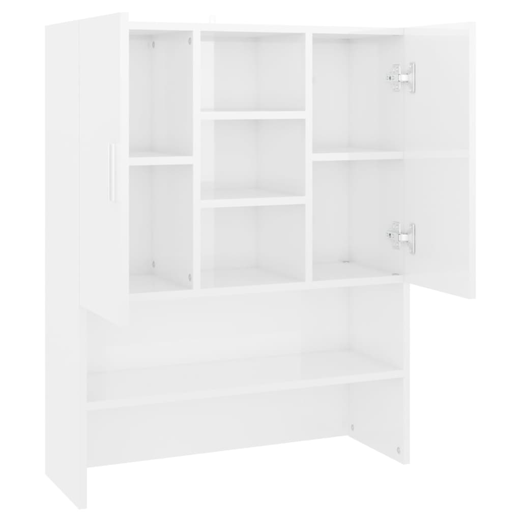Mobile Per Lavatrice Bianco Lucido 70,5x25,5x90 cm