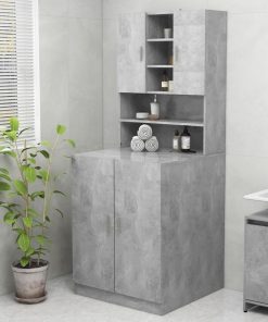 Mobile Per Lavatrice Grigio Cemento 70,5x25,5x90 cm