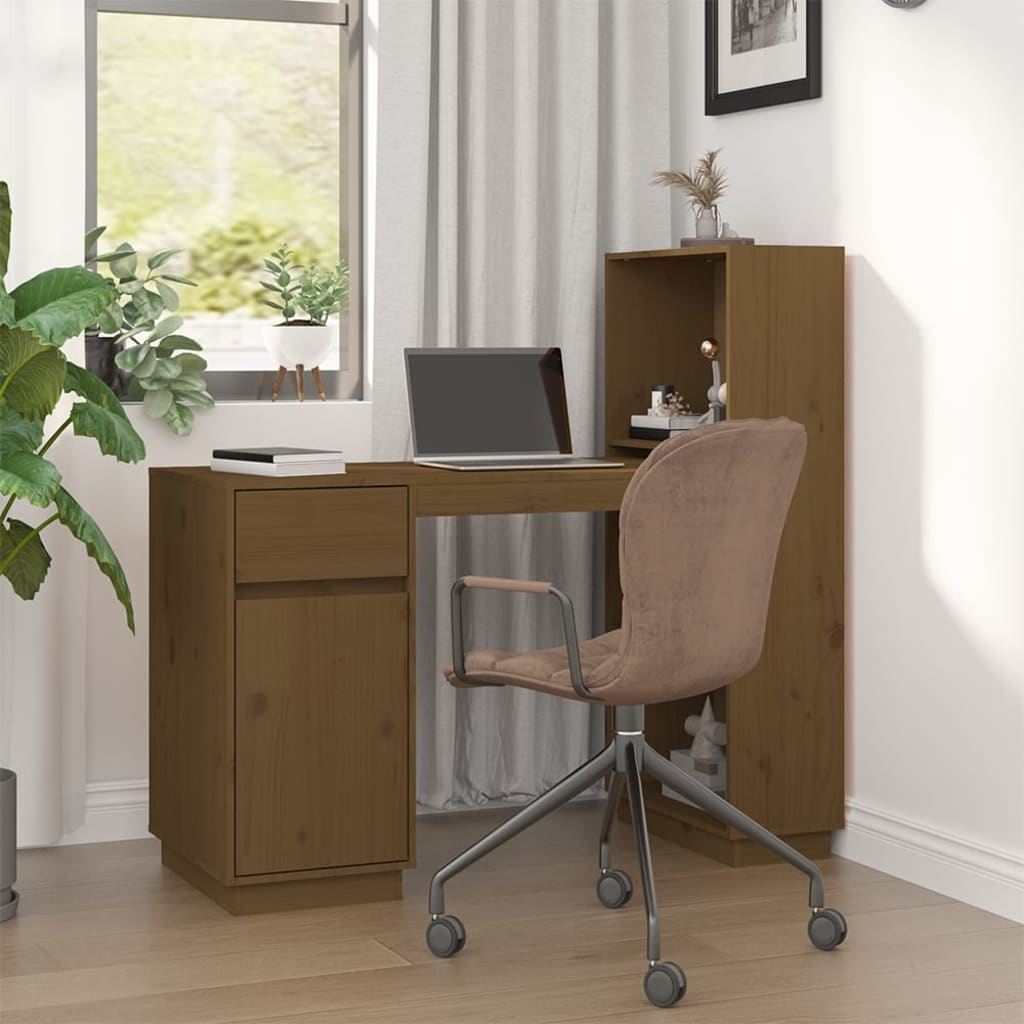Scrivania Ambra 110x53x117 Cm In Legno Massello Di Pino