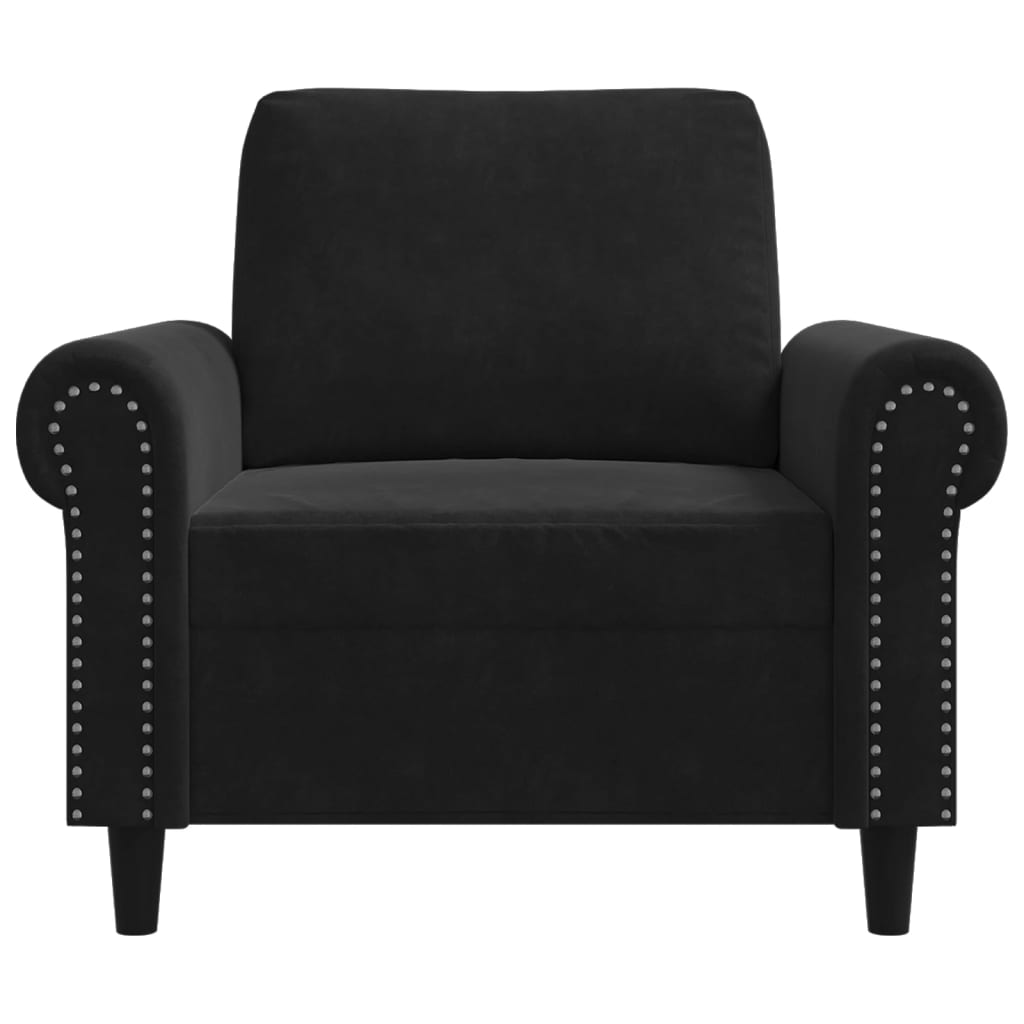 Poltrona Nero 60 Cm Velluto - Image 5