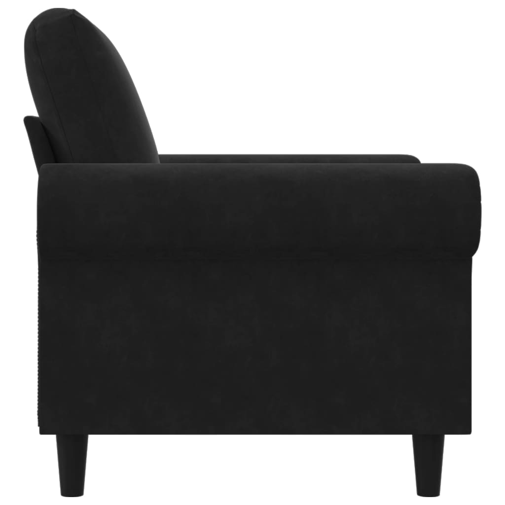 Poltrona Nero 60 Cm Velluto - Image 6