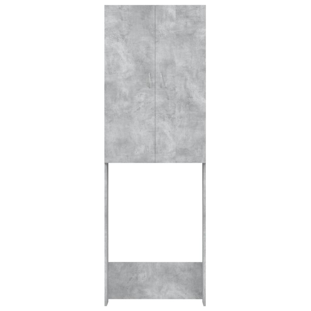 Mobile Per Lavatrice Grigio Cemento 64x25,5x190 cm