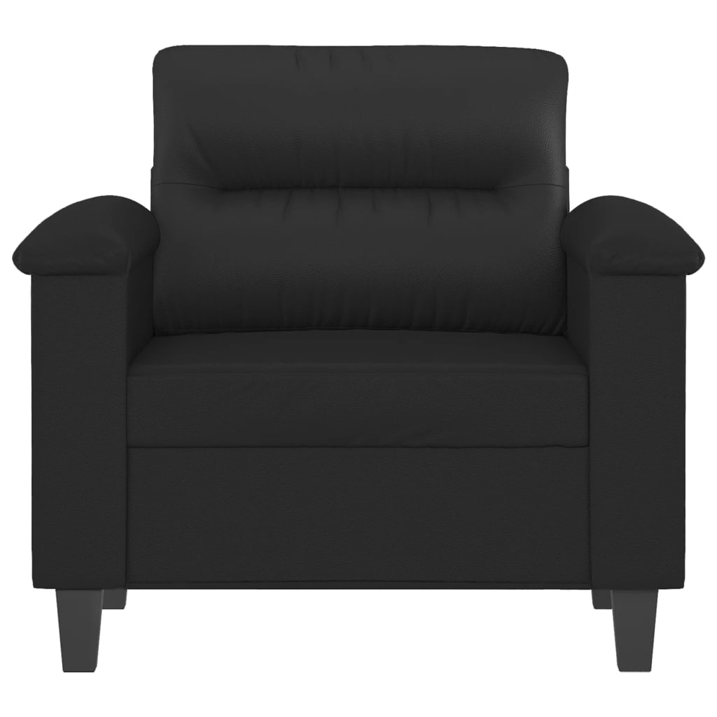 Poltrona Nera 60 Cm In Similpelle - Image 4