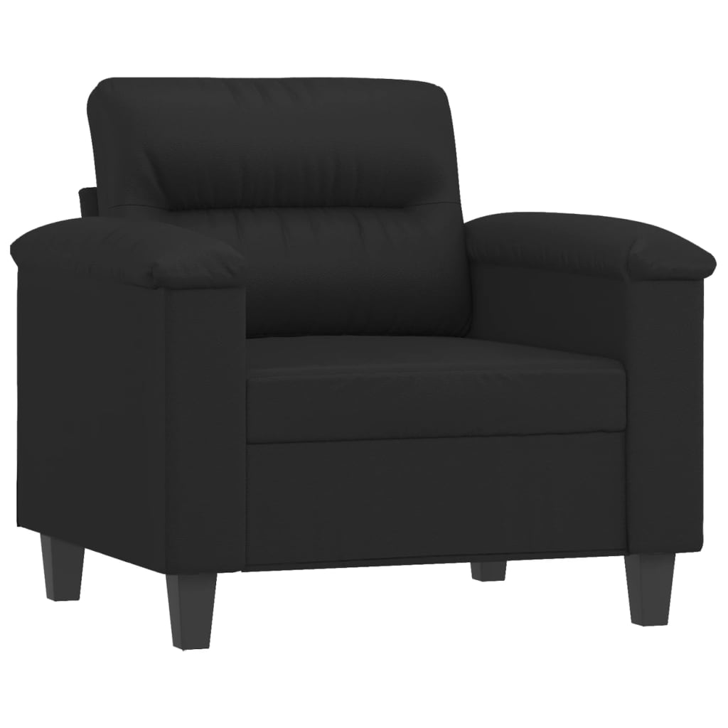 Poltrona Nera 60 Cm In Similpelle - Image 6