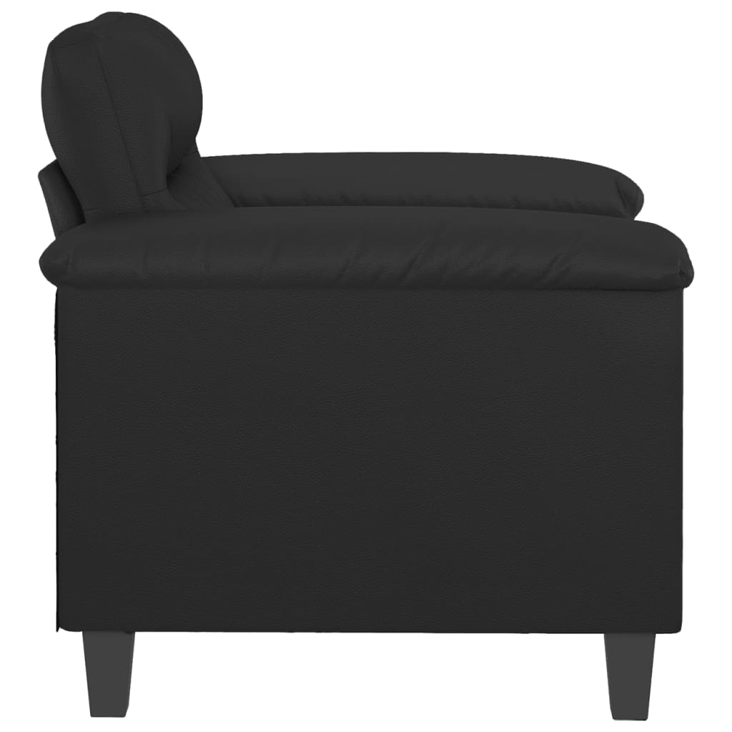 Poltrona Nera 60 Cm In Similpelle - Image 5