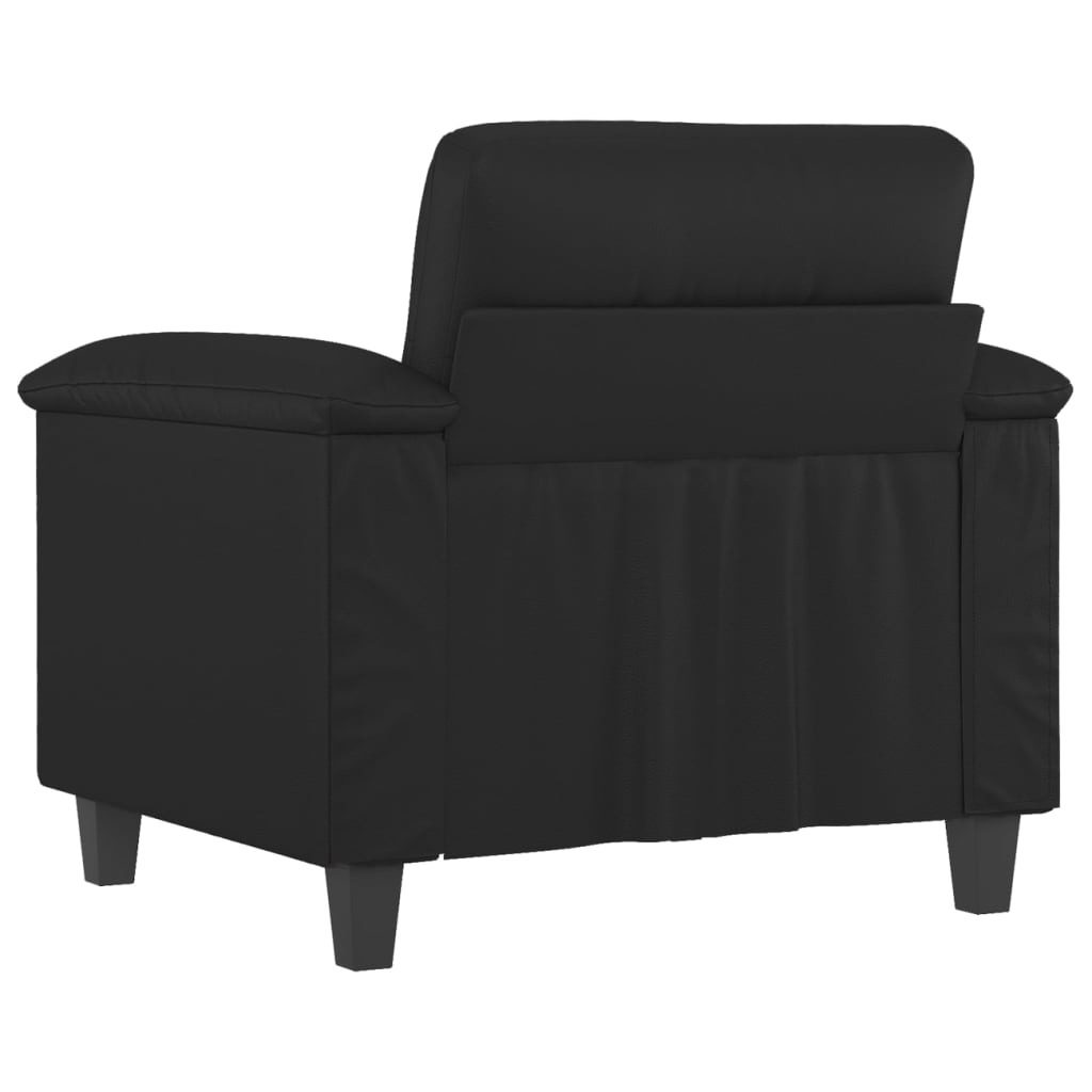 Poltrona Nera 60 Cm In Similpelle