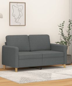 Divano A 2 Posti Grigio Scuro 120 Cm In Tessuto