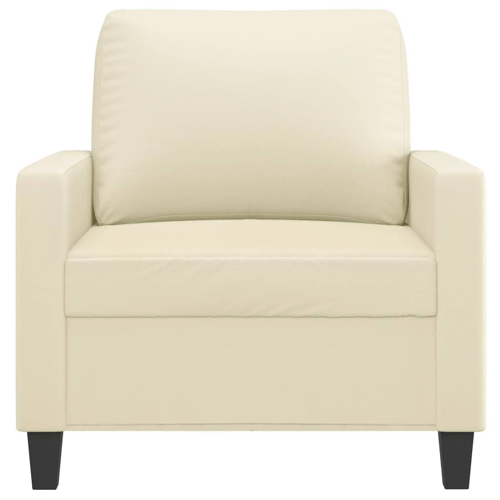 Poltrona Crema 60 Cm In Similpelle - Image 3