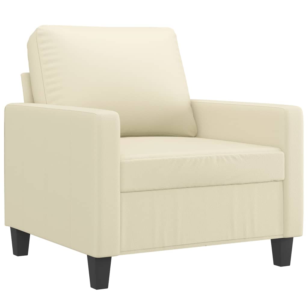Poltrona Crema 60 Cm In Similpelle - Image 6