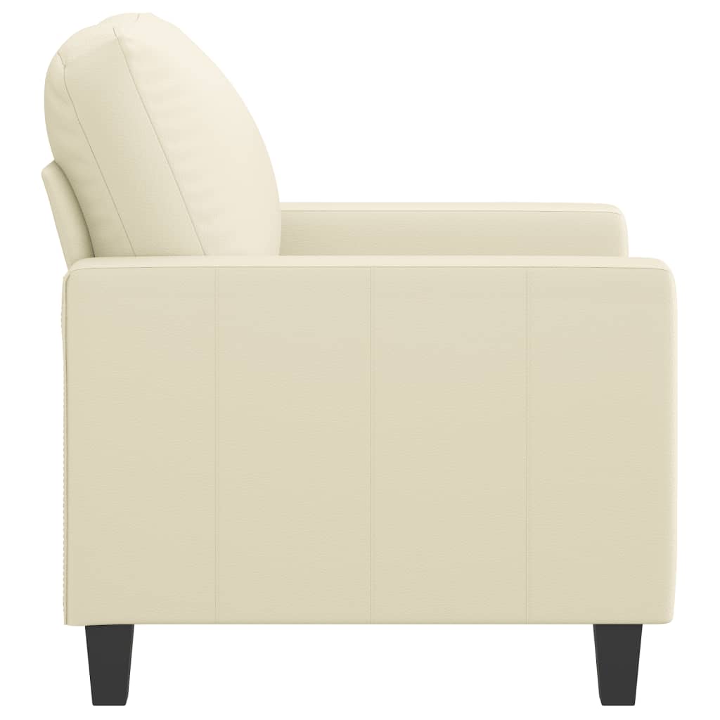 Poltrona Crema 60 Cm In Similpelle - Image 2