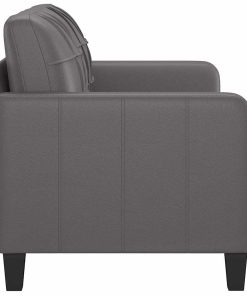 Divano A 2 Posti Grigio 140 Cm In Similpelle