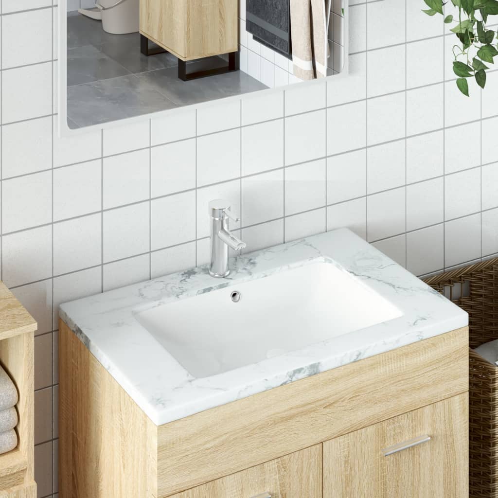 Lavandino Da Bagno Bianco 55,5x37,5x19 Cm Rettangolare Ceramica - Image 4
