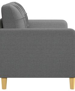 Divano A 2 Posti Grigio Scuro 140 Cm In Tessuto