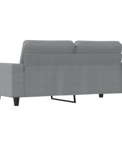 Divano A 2 Posti Grigio Chiaro 140 Cm In Tessuto