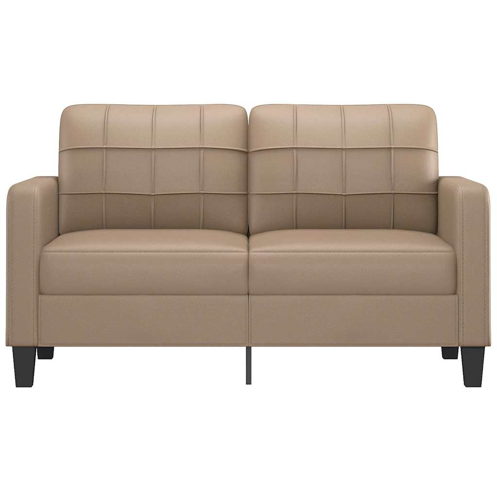 Divano A 2 Posti Cappuccino 140 Cm In Similpelle
