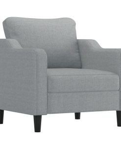 Poltrona Grigio Chiaro 60 Cm In Tessuto