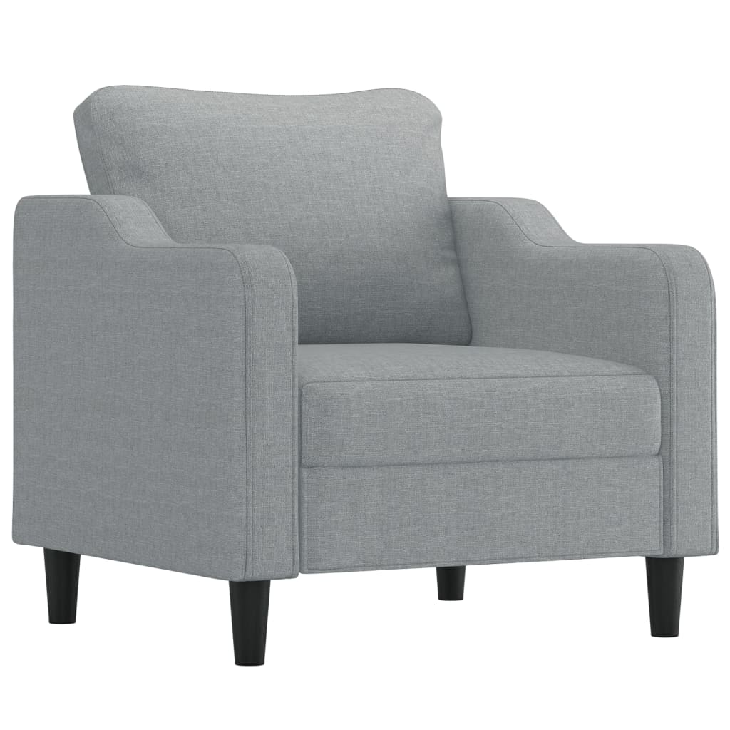 Poltrona Grigio Chiaro 60 Cm In Tessuto