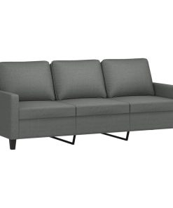 Divano A 3 Posti Grigio Chiaro 180 Cm In Tessuto