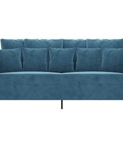Divano A 2 Posti Blu 140 Cm In Velluto