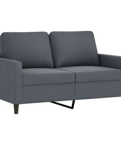 Divano A 2 Posti Grigio Scuro 120 Cm In Velluto