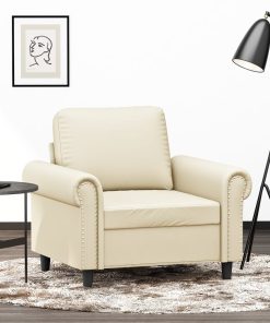 Poltrona Crema 60 Cm In Similpelle
