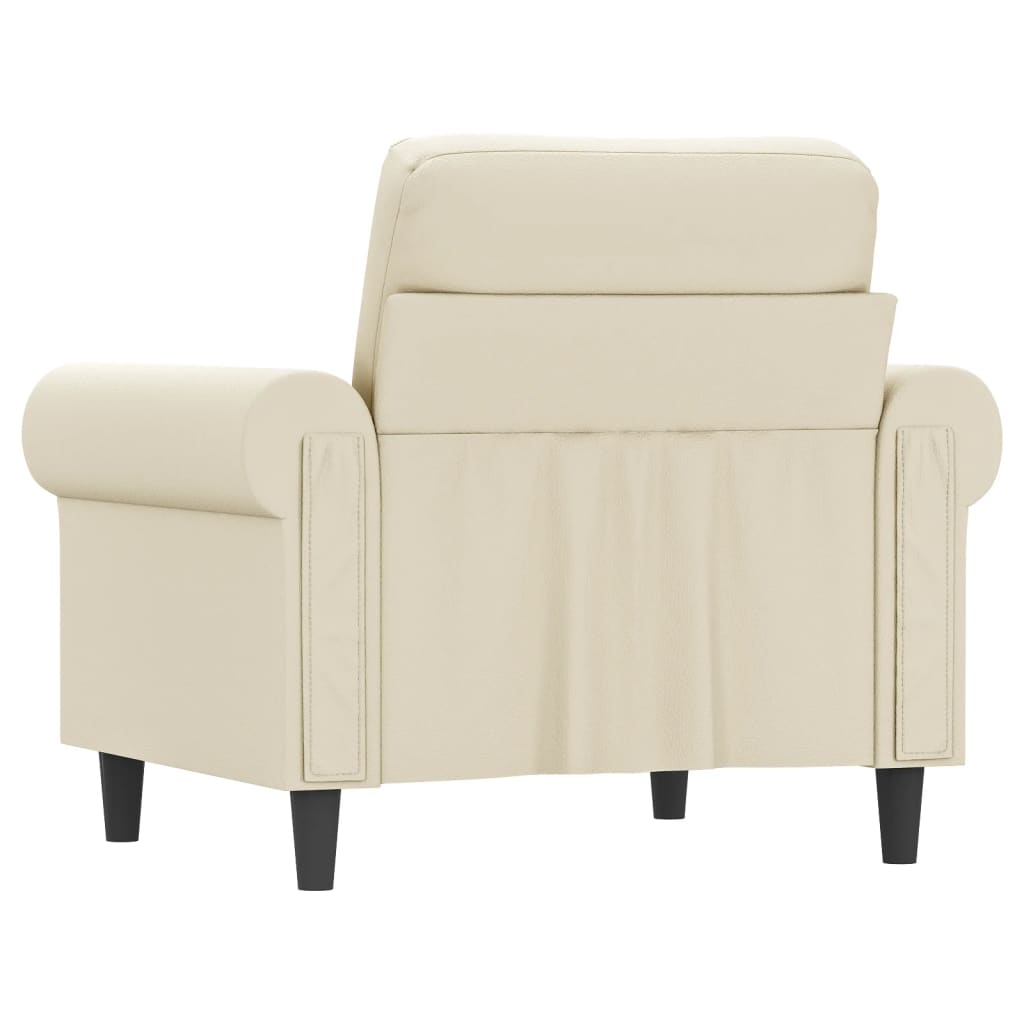 Poltrona Crema 60 Cm In Similpelle - Image 3