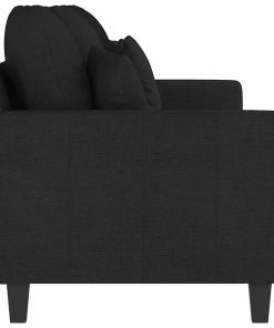 Divano A 3 Posti Nero 180 Cm In Tessuto