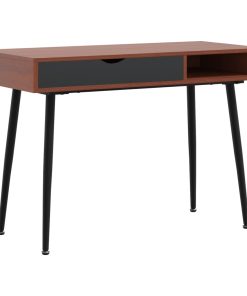 Scrivania Con Cassetto Marrone 110x50x75 Cm Legno Multistrato