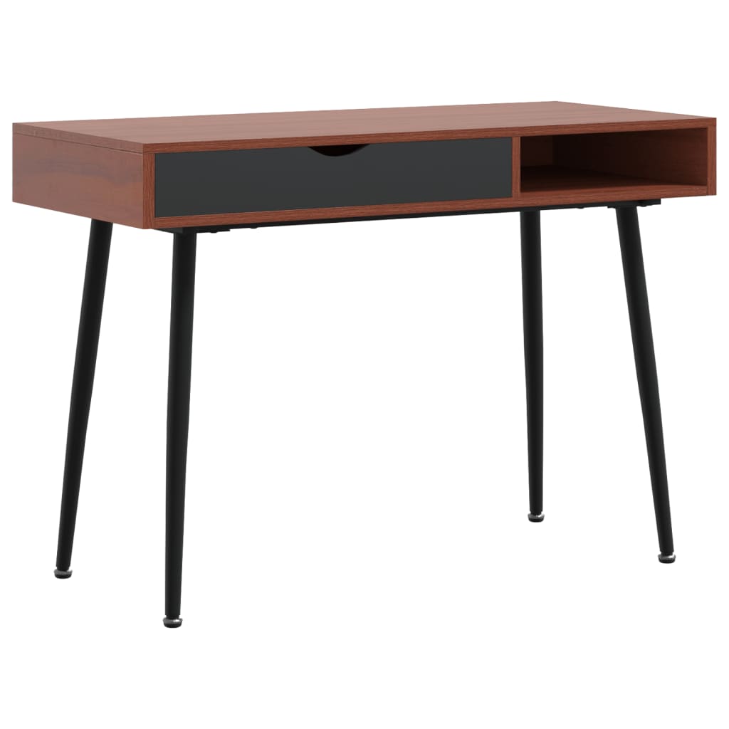 Scrivania Con Cassetto Marrone 110x50x75 Cm Legno Multistrato