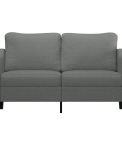 Divano A 2 Posti Grigio Scuro 140 Cm In Tessuto