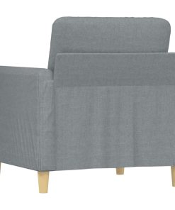 Poltrona Grigio Chiaro 60 Cm In Tessuto